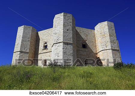 Castel del Monte, Apulia, Italy, Europe View Large Photo Image Stock Photo - Castel del Monte, Apulia, Italy, Europe. Fotosearch