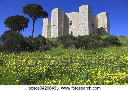 Castel del Monte, Apulia, Italy, Europe View Large Photo Image Stock Photography - Castel del Monte, Apulia, Italy, Europe. Fotosearch