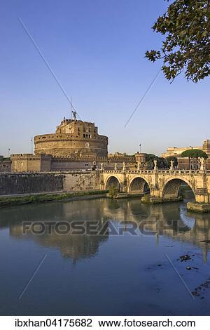 Castel Sant'Angelo and Ponte Sant'Angelo over the Tiber river, evening light, Rome, Lazio, Italy, Europe View Large Photo Image Stock Image - Castel Sant'Angelo and Ponte Sant'Angelo over the Tiber river, evening light, Rome, Lazio, Italy, Europe. Fotosearch