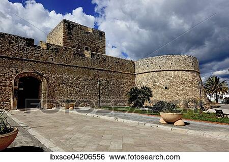 Stock Photograph - Castle of Manfredonia, National Archaeological Museum, Apulia, Foggia, Italy, Europe. Fotosearch