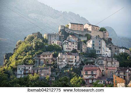 City view, historic centre of Corte, Corsica, France, Europe View Large Photo Image Stock Photography - City view, historic centre of Corte, Corsica, France, Europe. Fotosearch