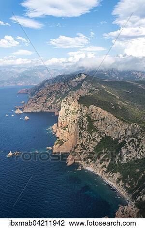 Coastal and mountain scenery, Gulf of Porto, Corsica, France, Europe View Large Photo Image Stock Image - Coastal and mountain scenery, Gulf of Porto, Corsica, France, Europe. Fotosearch