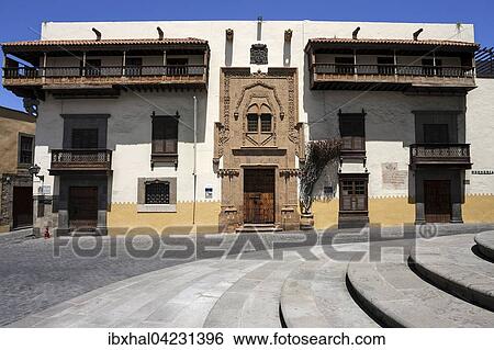 Columbus House, Casa de Colon, Las Palmas, Gran Canaria, Canary Islands, Spain, Europe View Large Photo Image Stock Photograph - Columbus House, Casa de Colon, Las Palmas, Gran Canaria, Canary Islands, Spain, Europe. Fotosearch