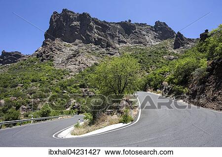 Curvy road, Gran Canaria, Canary Islands, Spain, Europe View Large Photo Image Stock Photo - Curvy road, Gran Canaria, Canary Islands, Spain, Europe. Fotosearch