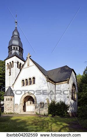 Evangelic church of Christ, Unna-Konigsborn, Unna, Ruhr district, Westphalia, North Rhine-Westphalia, Germany, Europe View Large Photo Image Stock Photo - Evangelic church of Christ, Unna-Konigsborn, Unna, Ruhr district, Westphalia, North Rhine-Westphalia, Germany, Europe. Fotosearch