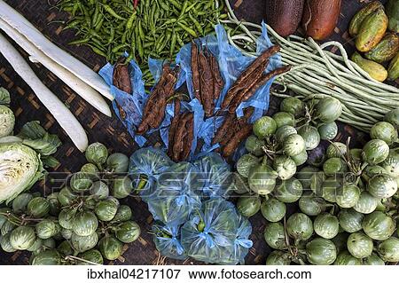 Exotic vegetables, Ngapali, Thandwe, Rakhine State, Myanmar, Asia View Large Photo Image Stock Photo - Exotic vegetables, Ngapali, Thandwe, Rakhine State, Myanmar, Asia. Fotosearch
