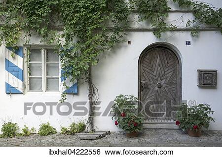 Facade of a farmhouse at Zwergern, Walchensee, Upper Bavaria, Bavaria, Germany, Europe View Large Photo Image Stock Photograph - Facade of a farmhouse at Zwergern, Walchensee, Upper Bavaria, Bavaria, Germany, Europe. Fotosearch