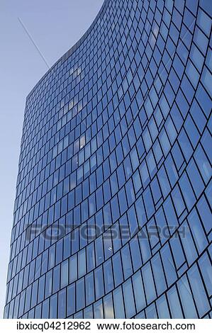 Stock Image - Facade of the office building Hoch Zwei, HOCH ZWEI, OMV, Austrian mineral oil administration, Vienna, Austria, Europe. Fotosearch