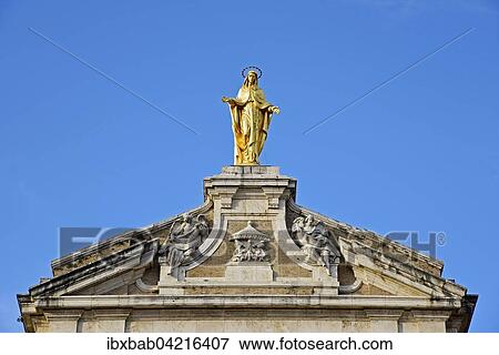 Figure of St Mary on the Basilica of Santa Maria degli Angeli, Assisi, Province of Perugia, Umbria, Italy, Europe View Large Photo Image Stock Photo - Figure of St Mary on the Basilica of Santa Maria degli Angeli, Assisi, Province of Perugia, Umbria, Italy, Europe. Fotosearch