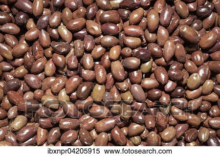 Stock Photography - Green olives at the market, Corfu or Kerkyra island, Greece, Europe. Fotosearch