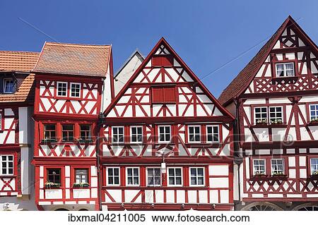 Half-timbered houses, Ochsenfurt, Lower Franconia, Bavaria, Germany, Europe View Large Photo Image Stock Photography - Half-timbered houses, Ochsenfurt, Lower Franconia, Bavaria, Germany, Europe. Fotosearch