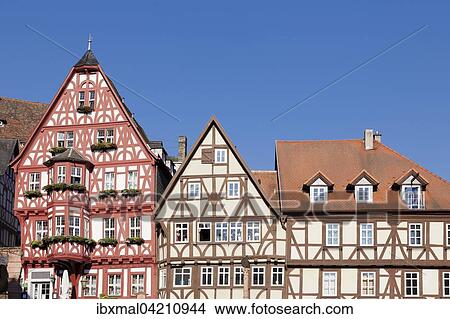 Half-timbered houses on the market square, Miltenberg, Lower Franconia, Bavaria, Germany, Europe View Large Photo Image Picture - Half-timbered houses on the market square, Miltenberg, Lower Franconia, Bavaria, Germany, Europe. Fotosearch
