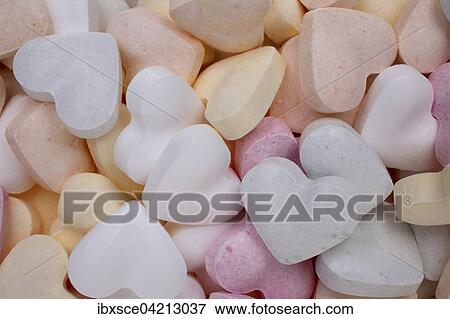 Stock Photo - Heart-shaped candy. Fotosearch
