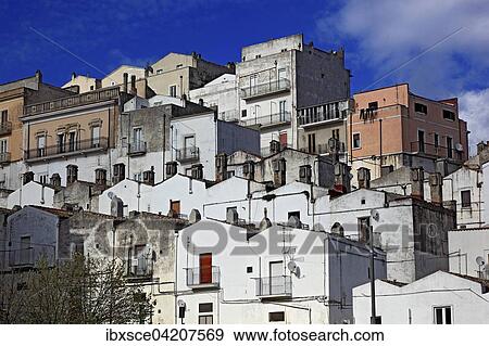 Houses of the historic centre, centro storico, Monte Sant Angelo, Gargano, Apulia, Italy, Europe View Large Photo Image Stock Photo - Houses of the historic centre, centro storico, Monte Sant Angelo, Gargano, Apulia, Italy, Europe. Fotosearch