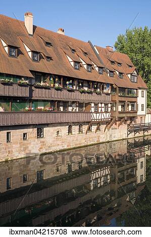Housing along the Pegnitz river in Maxbruecke, Lorenzer Altstadt, Nuremberg, Middle Franconia, Franconia, Bavaria, Germany, Europe View Large Photo Image Stock Photo - Housing along the Pegnitz river in Maxbruecke, Lorenzer Altstadt, Nuremberg, Middle Franconia, Franconia, Bavaria, Germany, Europe. Fotosearch