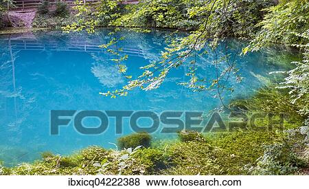 Karst spring Blautopf in Blaubeuren, Swabian Jura, Baden-Wurttemberg, Germany, Europe View Large Photo Image Stock Photo - Karst spring Blautopf in Blaubeuren, Swabian Jura, Baden-Wurttemberg, Germany, Europe. Fotosearch