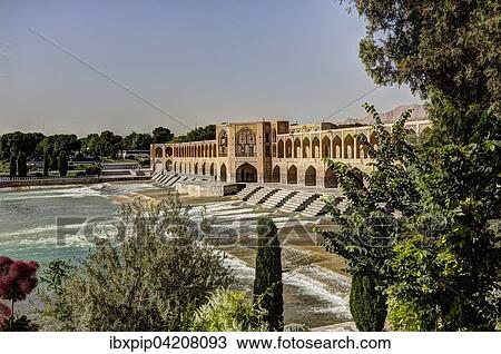 Khaju bridge and Zayandeh River, Isfahan, Iran, Asia View Large Photo Image Stock Image - Khaju bridge and Zayandeh River, Isfahan, Iran, Asia. Fotosearch