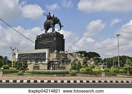 King Rama I Monument in Buriram, Thailand, Asia View Large Photo Image Stock Image - King Rama I Monument in Buriram, Thailand, Asia. Fotosearch