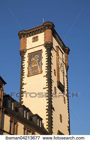 Stock Photo - Langer Franz, Romer, Frankfurt am Main, Hesse, Germany, Europe. Fotosearch