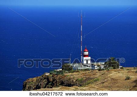 Stock Image - Lighthouse of Ponta do Pargo, the most western point of Madeira, Portugal, Europe. Fotosearch