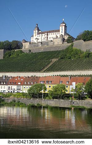 Stock Photograph - Marienberg Fortress, Wurzburg, Lower Franconia, Bavaria, Germany, Europe. Fotosearch