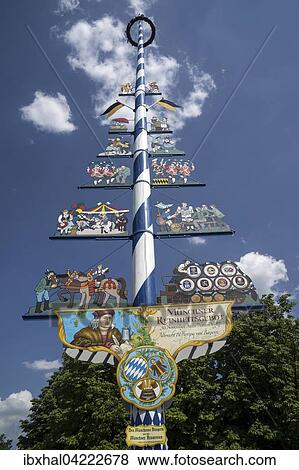 May pole, Viktualienmarkt, Munich, Bavaria, Germany, Europe View Large Photo Image Stock Photo - May pole, Viktualienmarkt, Munich, Bavaria, Germany, Europe. Fotosearch