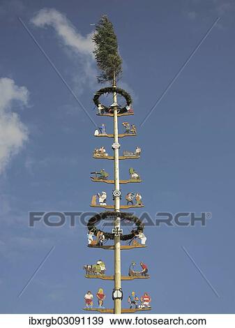 May pole, Wengen, Bavaria, Germany, Europe View Large Photo Image Stock Photo - May pole, Wengen, Bavaria, Germany, Europe. Fotosearch
