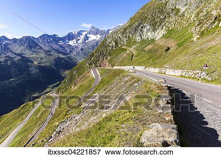 Mountain pass road, mountain pass Timmelsjoch (Passo del Rombo), Passeiertal, Province of South Tyrol, Italy, Europe View Large Photo Image Stock Photo - Mountain pass road, mountain pass Timmelsjoch (Passo del Rombo), Passeiertal, Province of South Tyrol, Italy, Europe. Fotosearch