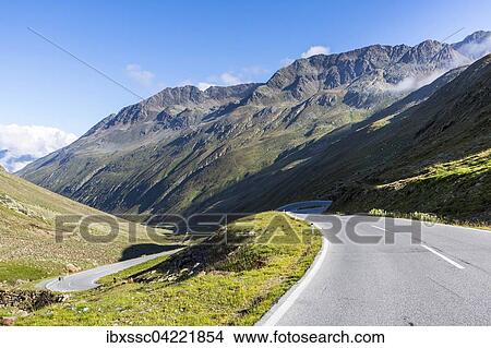 Mountain pass road, Timmelsjoch, Passo del Rombo, Oetztal, Tyrol, Austria, Europe View Large Photo Image Picture - Mountain pass road, Timmelsjoch, Passo del Rombo, Oetztal, Tyrol, Austria, Europe. Fotosearch