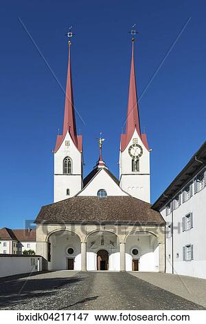 Stock Photo - Muri Abbey, main entrance, Muri, Aargau Switzerland. Fotosearch