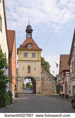 Ochsenfurt city gate, Sommerhausen, Mainfranken, Lower Franconia, Franconia, Bavaria, Germany, Europe View Large Photo Image Stock Photo - Ochsenfurt city gate, Sommerhausen, Mainfranken, Lower Franconia, Franconia, Bavaria, Germany, Europe. Fotosearch