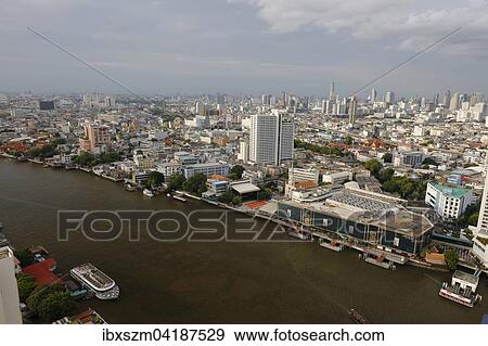 Panorama of the city center with Chao Phraya River, Bangkok, Thailand, Asia View Large Photo Image Stock Photo - Panorama of the city center with Chao Phraya River, Bangkok, Thailand, Asia. Fotosearch