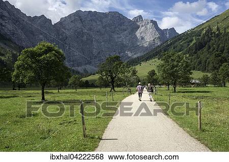 Path through Ahornboden to Eng, Eng Alm, Laliderer Walls mountains behind, Karwendel, Tyrol, Austria, Europe View Large Photo Image Stock Photo - Path through Ahornboden to Eng, Eng Alm, Laliderer Walls mountains behind, Karwendel, Tyrol, Austria, Europe. Fotosearch