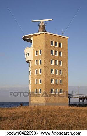 Stock Photo - Radar tower, Cuxhaven, Lower Saxony, Germany, Europe. Fotosearch