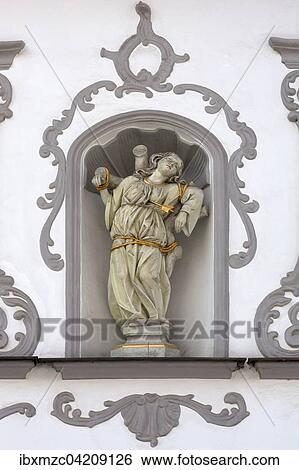 Sculpture of Saint Sebastian, in an alcove in a 1772 Mansion, Georgenstrasse 33, Amberg, Upper Palatinate, Bavaria, Germany, Europe View Large Photo Image Stock Photograph - Sculpture of Saint Sebastian, in an alcove in a 1772 Mansion, Georgenstrasse 33, Amberg, Upper Palatinate, Bavaria, Germany, Europe. Fotosearch