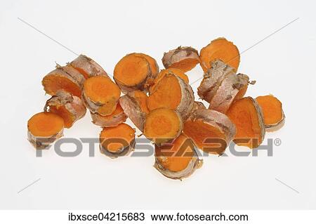Sliced turmeric root (Curcuma domestica) View Large Photo Image Stock Image - Sliced turmeric root (Curcuma domestica). Fotosearch