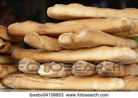 Stack of freshly baked baguettes, Morocco, Africa View Large Photo Image Stock Image - Stack of freshly baked baguettes, Morocco, Africa. Fotosearch