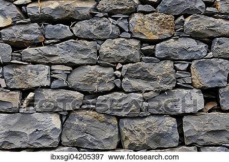 Stone wall, piled stones, Madeira, Portugal, Europe View Large Photo Image Stock Photo - Stone wall, piled stones, Madeira, Portugal, Europe. Fotosearch