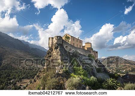 The Citadel with the eagle's nest bastion, Corte, Corsica, France, Europe View Large Photo Image Stock Photo - The Citadel with the eagle's nest bastion, Corte, Corsica, France, Europe. Fotosearch