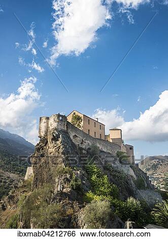 The Citadel with the eagle's nest bastion, Corte, Corsica, France, Europe View Large Photo Image Stock Photograph - The Citadel with the eagle's nest bastion, Corte, Corsica, France, Europe. Fotosearch