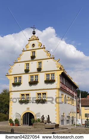 Town hall in Obernbreit, Mainfranken, Lower Franconia, Franconia, Bavaria, Germany, Europe View Large Photo Image Picture - Town hall in Obernbreit, Mainfranken, Lower Franconia, Franconia, Bavaria, Germany, Europe. Fotosearch