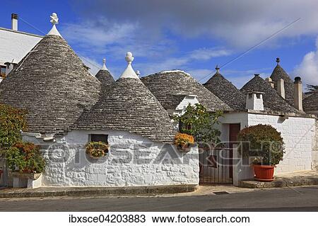 Trulli, houses with round stone roofs, Alberobello, Apulia, Italy, Europe View Large Photo Image Stock Image - Trulli, houses with round stone roofs, Alberobello, Apulia, Italy, Europe. Fotosearch