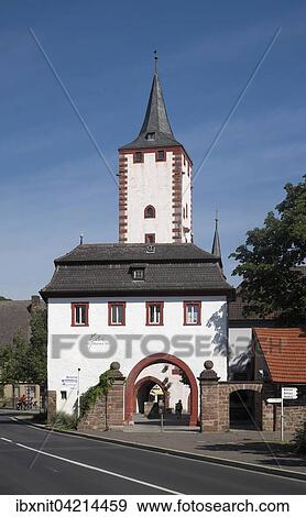 Upper town gate and gate tower, Karlstadt, Lower Franconia, Bavaria, Germany, Europe View Large Photo Image Stock Photo - Upper town gate and gate tower, Karlstadt, Lower Franconia, Bavaria, Germany, Europe. Fotosearch