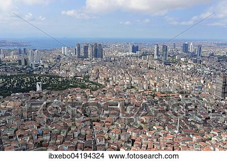 View from the Istanbul Sapphire, to the south with the Bosphorus and the Sea of ​​Marmara, Besiktas, European part of Istanbul, Turkey, Asia View Large Photo Image Picture - View from the Istanbul Sapphire, to the south with the Bosphorus and the Sea of ​​Marmara, Besiktas, European part of Istanbul, Turkey, Asia. Fotosearch