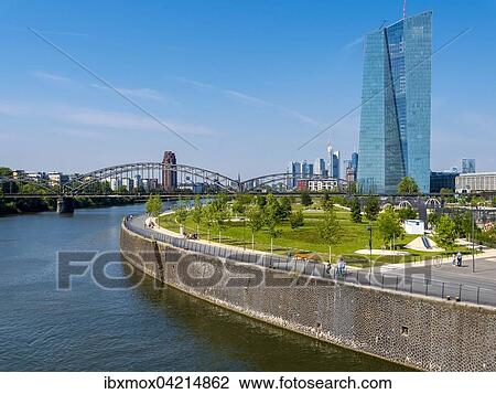 View of the new European Central Bank, ECB, with Harbour Park, skyline of Frankfurt behind, Frankfurt am Main, Hesse, Germany, Europe View Large Photo Image Stock Image - View of the new European Central Bank, ECB, with Harbour Park, skyline of Frankfurt behind, Frankfurt am Main, Hesse, Germany, Europe. Fotosearch