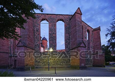 Stock Image - Walloon church, ruins, Hanau, Hesse, Germany, Europe. Fotosearch