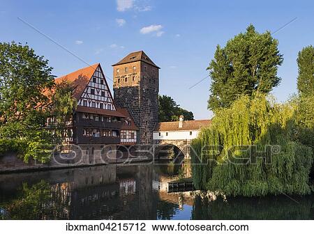Weinstadel and water tower by the river Pegnitz, Sebald historic centre, Nuremberg, Middle Franconia, Franconia, Bavaria, Germany, Europe View Large Photo Image Stock Image - Weinstadel and water tower by the river Pegnitz, Sebald historic centre, Nuremberg, Middle Franconia, Franconia, Bavaria, Germany, Europe. Fotosearch
