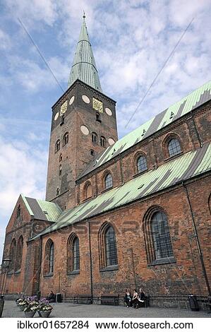 Picture - Aarhus Cathedral, Århus or Aarhus, Jutland, Denmark, Europe. Fotosearch