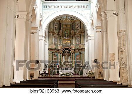 Altar of the cathedral in the Old City, Casco Viejo, Panama City, Panama, Central America, North America View Large Photo Image Stock Image - Altar of the cathedral in the Old City, Casco Viejo, Panama City, Panama, Central America, North America. Fotosearch