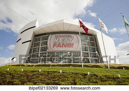 Stock Photo - American Airlines Arena in downtown Miami, Florida, USA, North America. Fotosearch